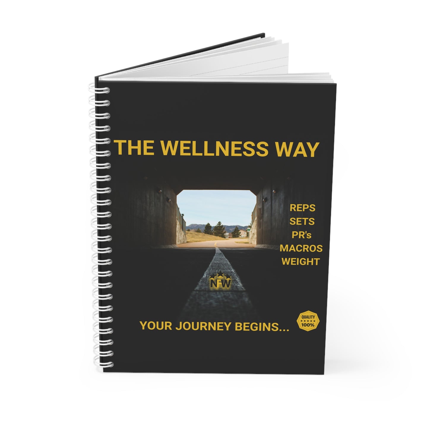 Motivational Spiral Notebook - Your Journey Begins | Fitness & Wellness Goals