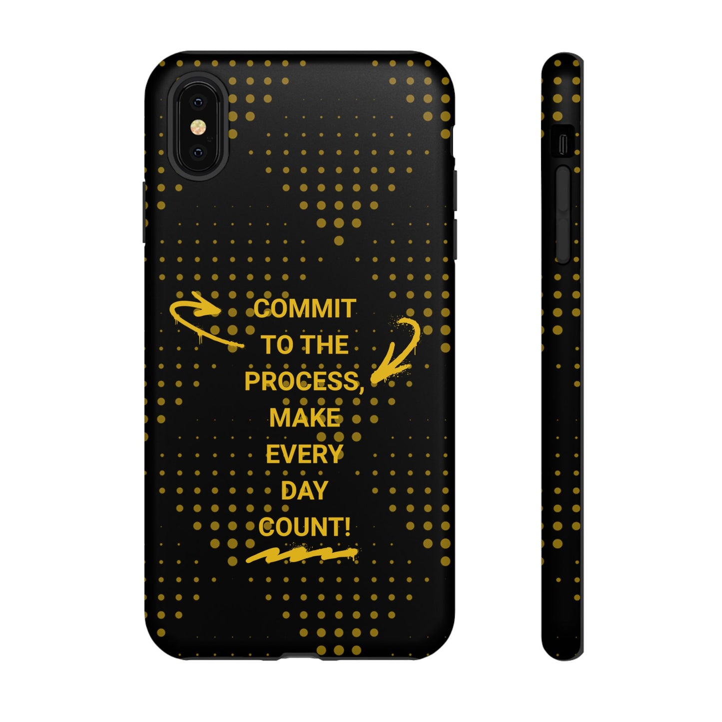 Motivational Phone Case - "Commit to the Process, Make Every Day Count!"