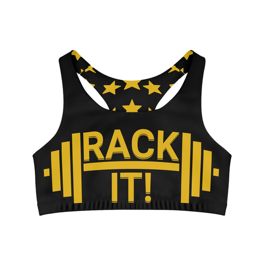 Motivational Seamless Sports Bra - RACK IT! - Fitness Gear for Athletes