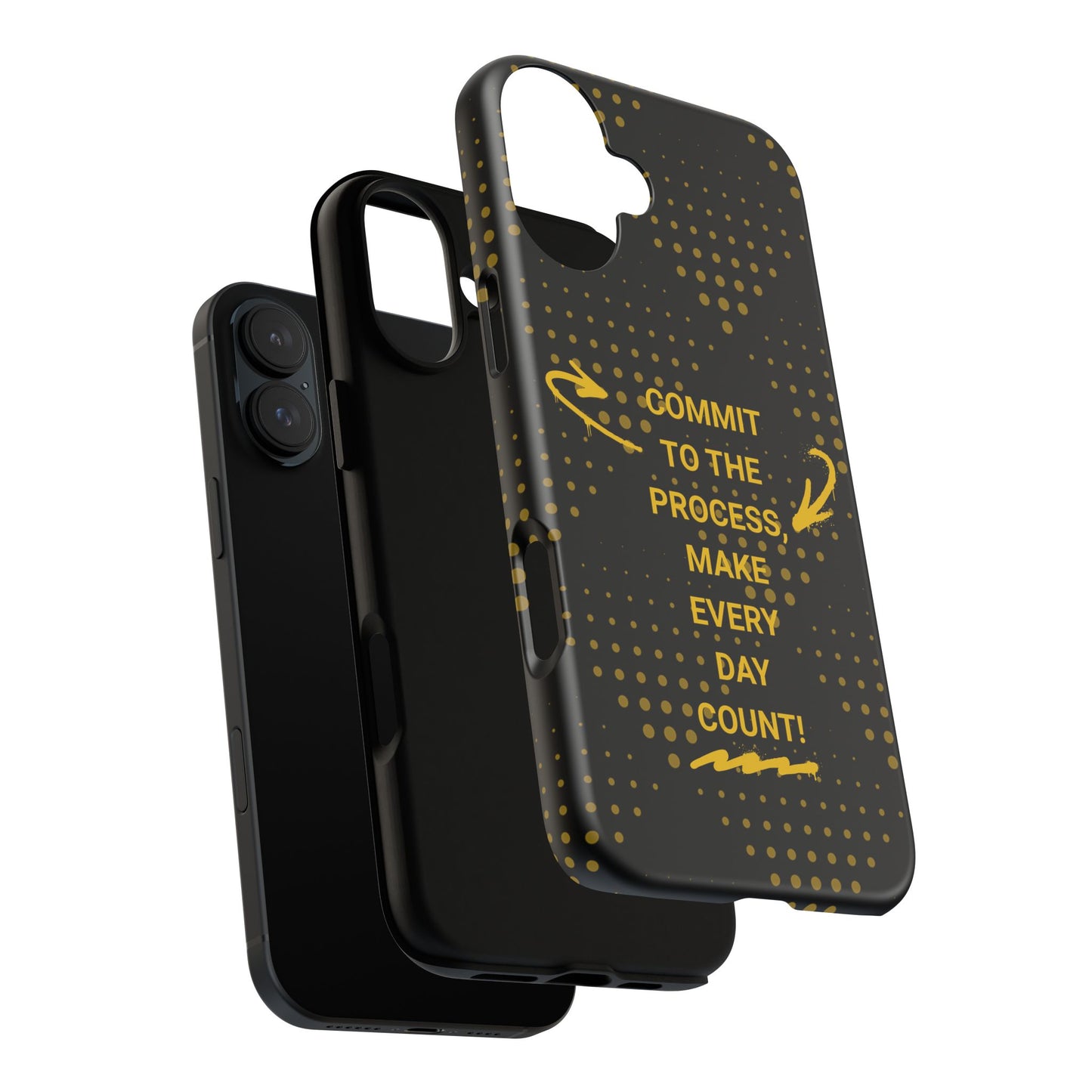 Motivational Phone Case - "Commit to the Process, Make Every Day Count!"