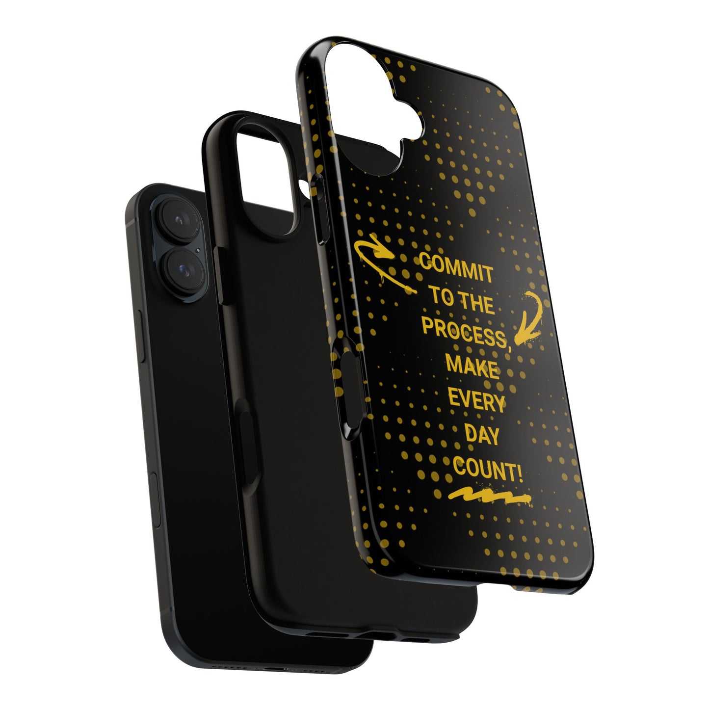 Motivational Phone Case - "Commit to the Process, Make Every Day Count!"