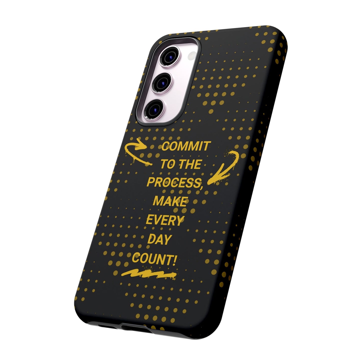 Motivational Phone Case - "Commit to the Process, Make Every Day Count!"