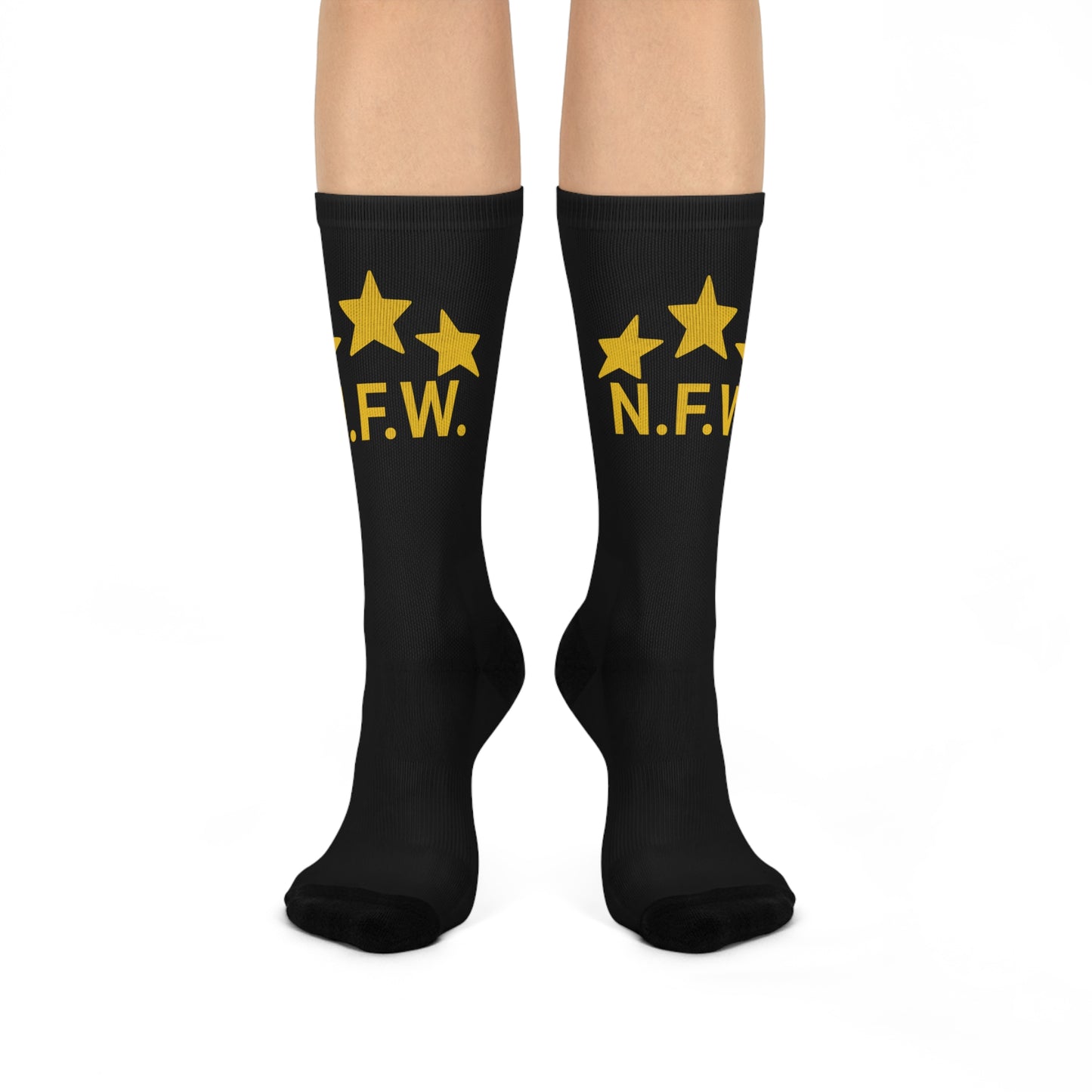 Cushioned Crew Socks - N.F.W. Star Design for Comfort and Style