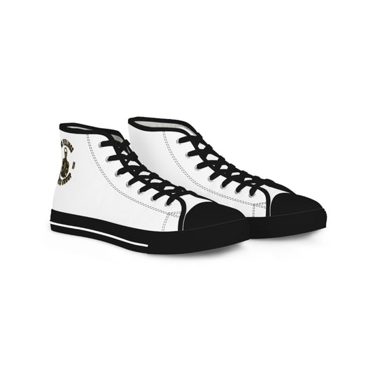 Men's High Top Sneakers with Vintage Graphic - Stylish Footwear for Casual Wear