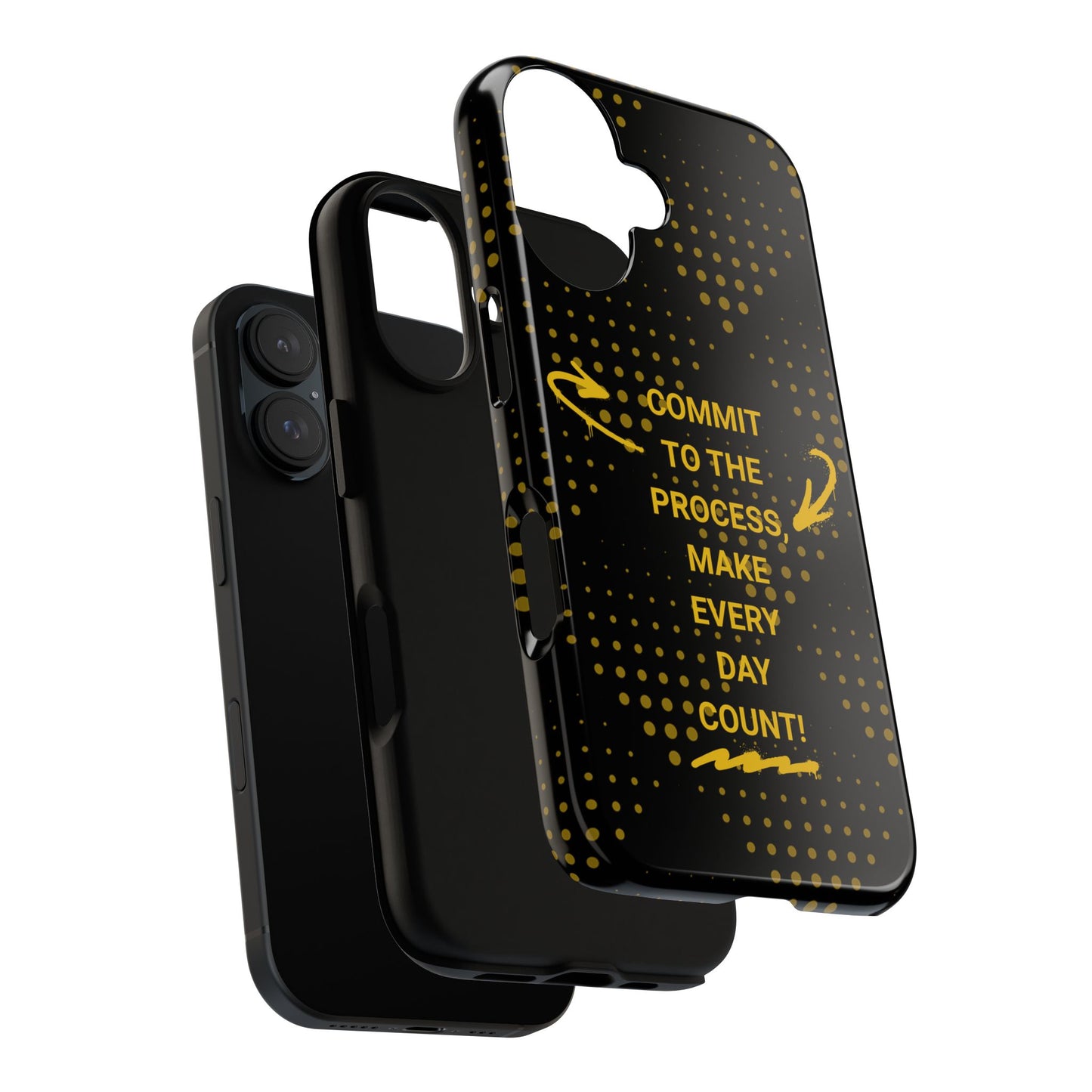 Motivational Phone Case - "Commit to the Process, Make Every Day Count!"