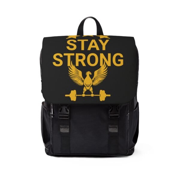 Stay Strong Unisex Casual Shoulder Backpack - Motivational Gym Bag