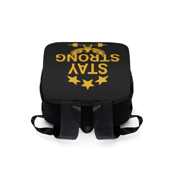 Stay Strong Unisex Casual Shoulder Backpack - Motivational Gym Bag - Image 4