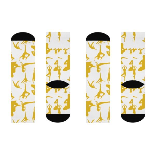 Mindful Movement Cushioned Crew Socks - Yoga and Relaxation Design - Image 3