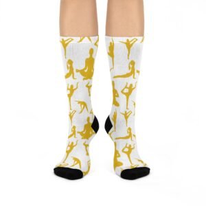 Mindful Movement Cushioned Crew Socks - Yoga and Relaxation Design