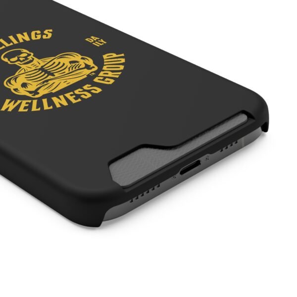 Fitness-Themed Phone Case with Card Holder - 'No Feelings Wellness Group' - Image 134