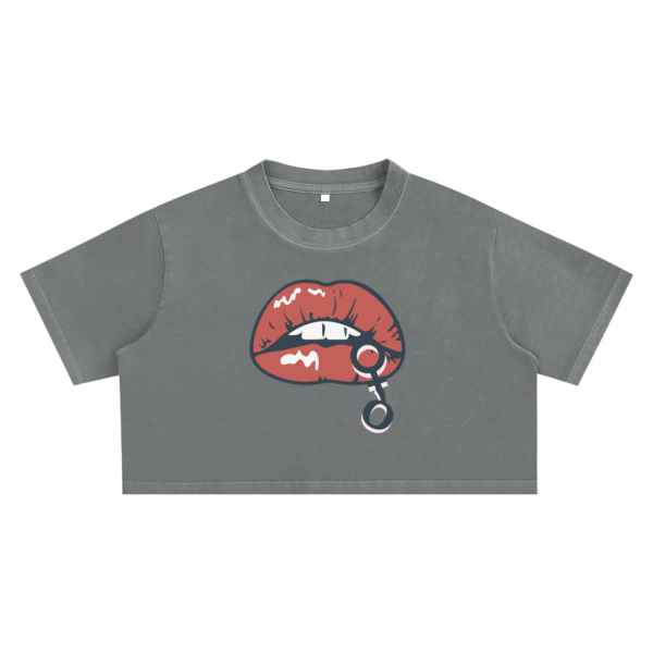 IRON CHIQUE Brand Snow Washed Crop Top - Image 3