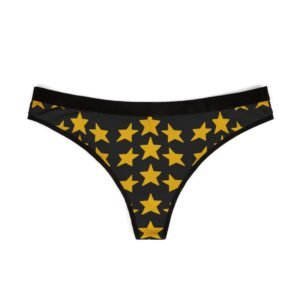 Stylish Women's Thongs with Star Pattern & Motivational Text - Perfect for Confidence and Comfort