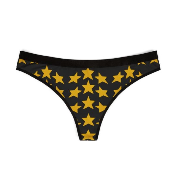 Stylish Women's Thongs with Star Pattern & Motivational Text - Perfect for Confidence and Comfort