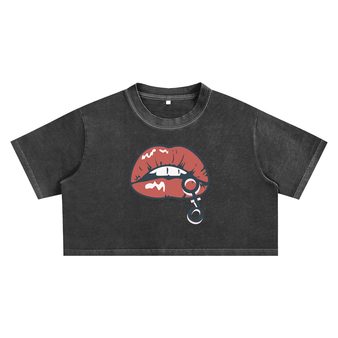 IRON CHIQUE Brand Snow Washed Crop Top