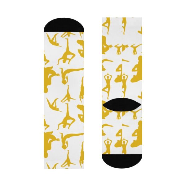 Mindful Movement Cushioned Crew Socks - Yoga and Relaxation Design - Image 4