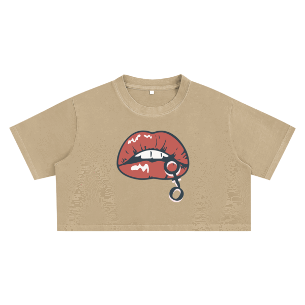 IRON CHIQUE Brand Snow Washed Crop Top - Image 5