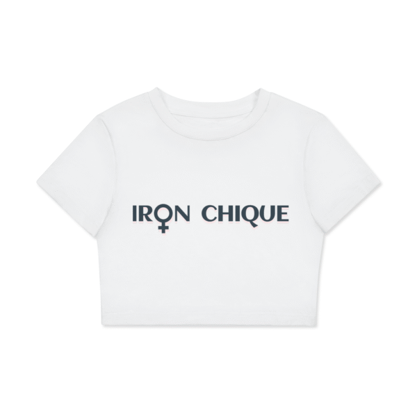 IRON CHIQUE Women's Fitted Crop Tee | Bodycon T-Shirt