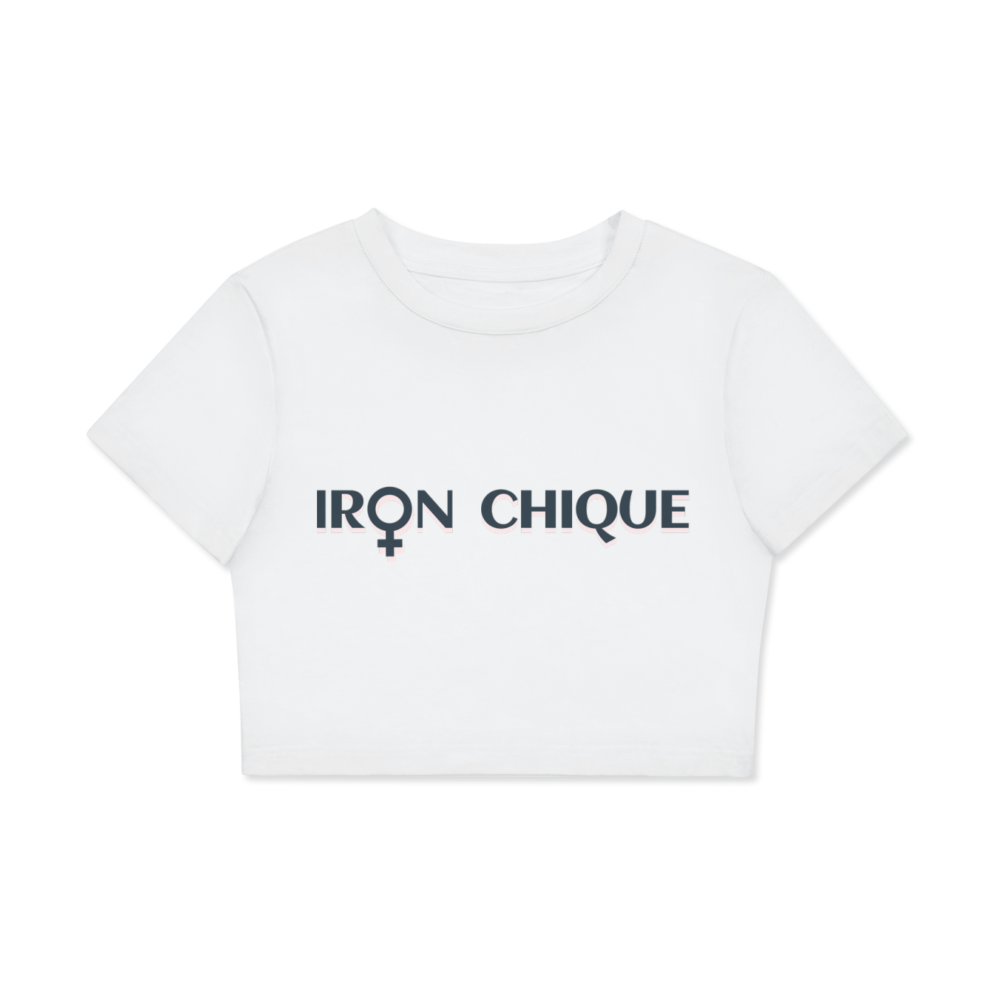 IRON CHIQUE Women’s Fitted Crop Tee | Bodycon T-Shirt