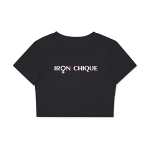 IRON CHIQUE Brand Women's Fitted Crop Tee | Bodycon T-Shirt