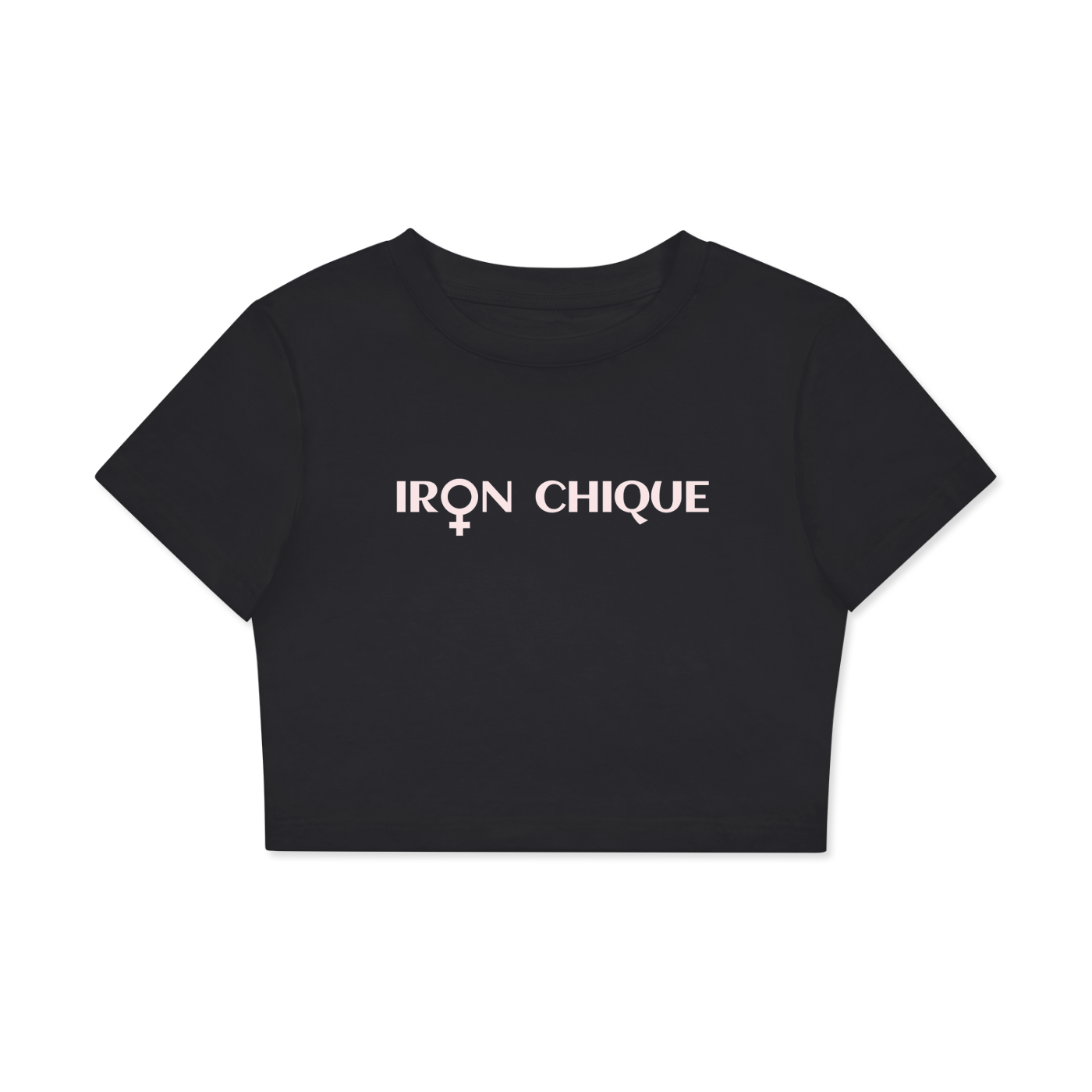 IRON CHIQUE Brand Women’s Fitted Crop Tee | Bodycon T-Shirt