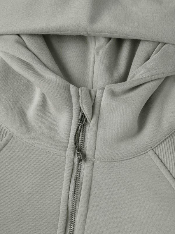 IRON CHIQUE Brand Cropped Zip-Through Hoodie - Image 7