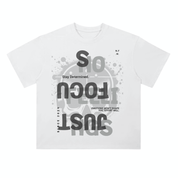 N.F.W. Just Focus Drop Shoulder T-Shirt - 300 GSM - Image 2