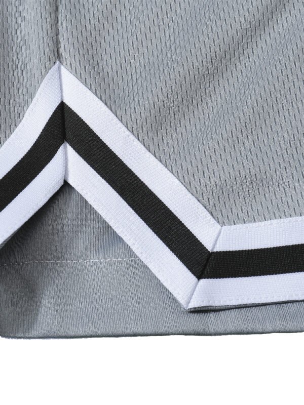 No Feelings Wellness Classic Stripe Trim Basketball Shorts - Image 6