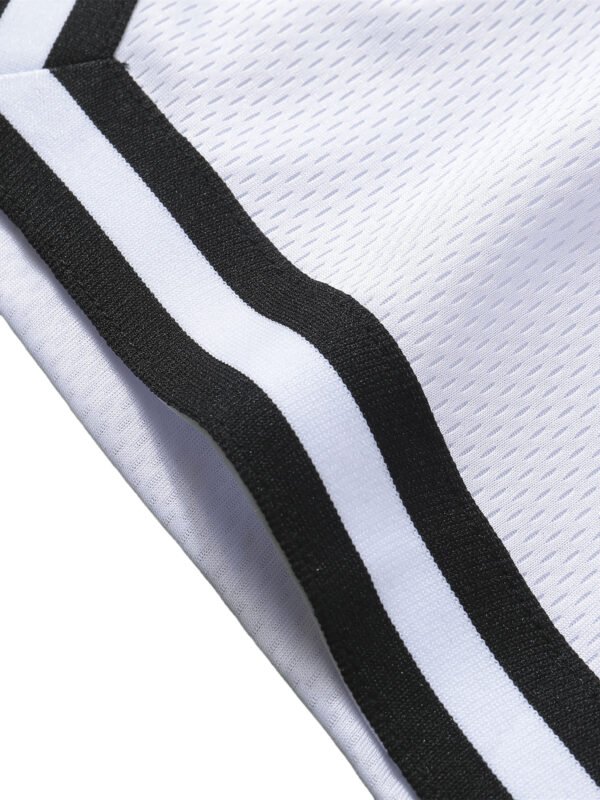 No Feelings Wellness Classic Stripe Trim Basketball Shorts - Image 5