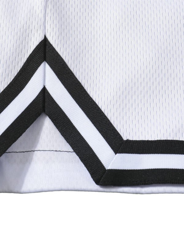 No Feelings Wellness Classic Stripe Trim Basketball Shorts - Image 4
